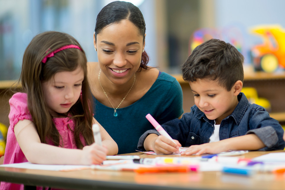 the kindergarten teacher