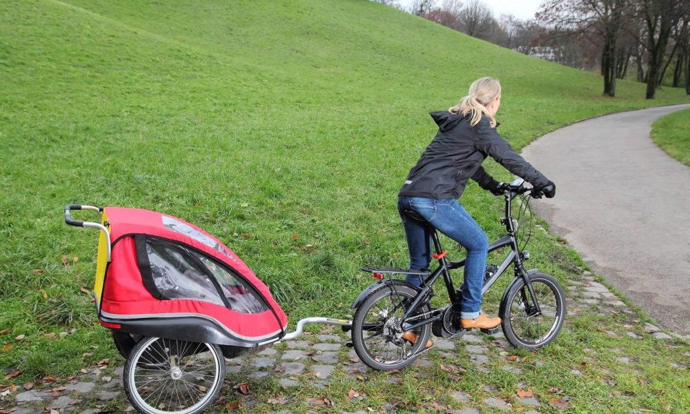 Infant fantastic bike sales trailer